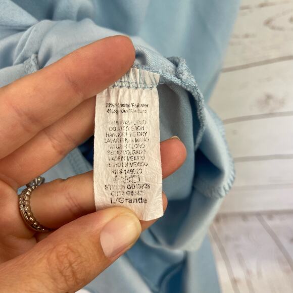 Windsor L Baby Blue Ruffle Front Slit Square Neck Crepe Midi Dress - Picture 7 of 7